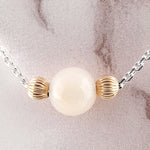 Echt Zilveren ketting met agaat met goud