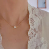 14 karaats goude ketting met agaat