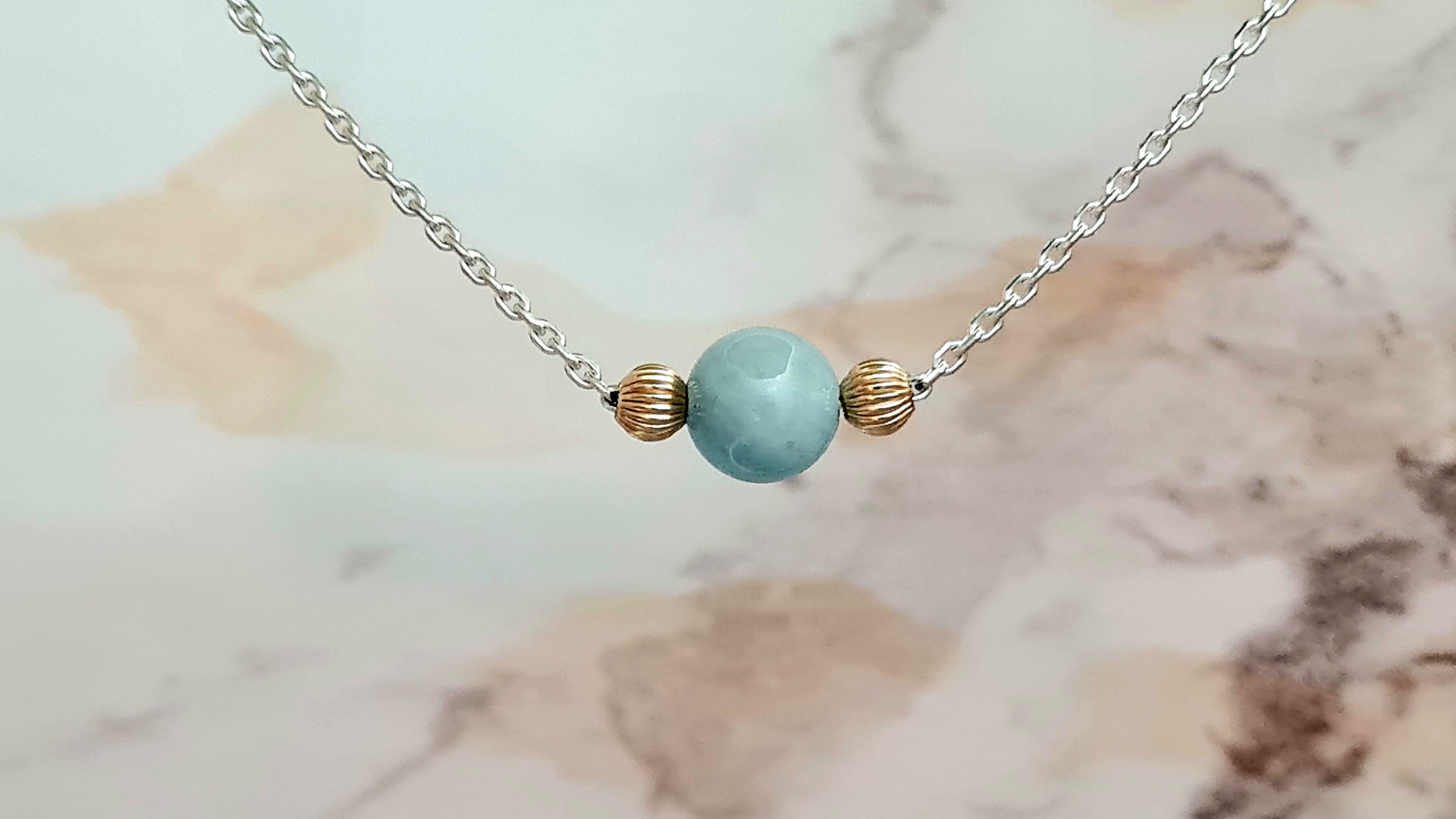 Aquamarijn Ketting 48 cm – Goud Verguld | Lichtblauwe Natuursteen Bedel Ketting – My Treasure Hunts Aquamarijn Ketting 48 cm – Goud Verguld | Lichtblauwe Natuursteen Bedel Ketting – My Treasure Hunts